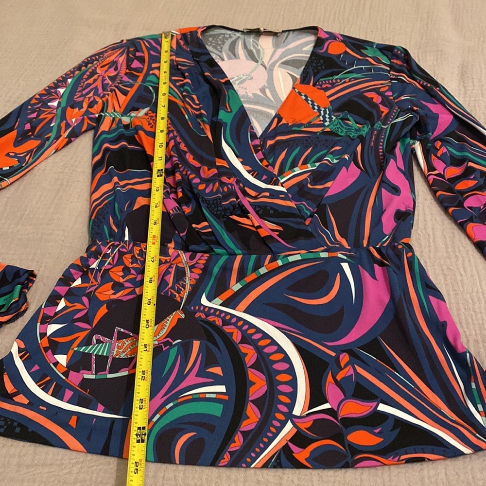 Emilio Pucci Multicolor Abstract Blouse. Size 36 - Picture 9 of 10